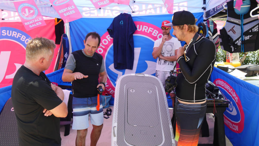 Fliteboard-CEO-David-showing-first-Fliteboard Fliteboard CEO David Trewern showing first Fliteboard